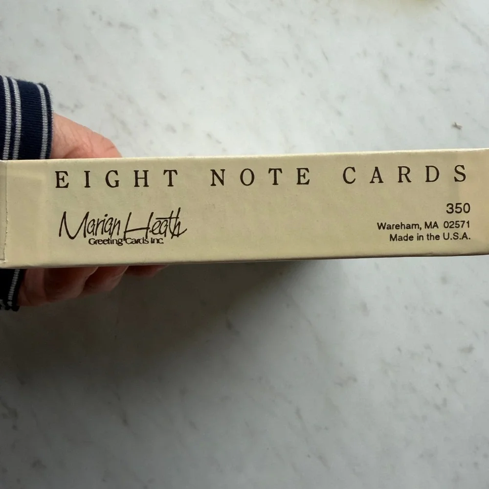 VTG Marian Heath Note Cards Blue Angel Baby‎ Sleeping Cloud Partial Set Six